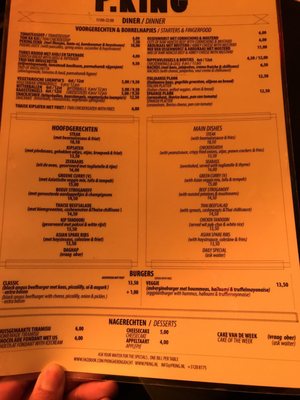 Menu photo 1 P.King Amsterdam, NH