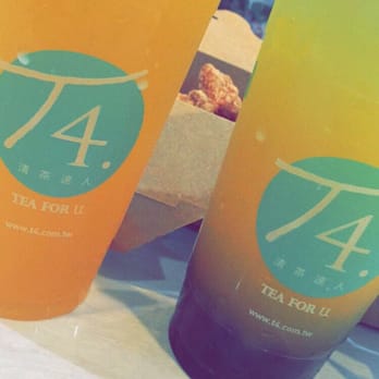 T4 - Mango royal tea. 1 with pearl other without. I didn't like the taste of their boba. It didn't taste plum and fresh to me. - Tea Rooms Near Me - San Leandro, California T4 - Mango royal tea. 1 with pearl other without. I didn't like the taste of their boba. It didn't taste plum and fresh to me. - Tea Rooms Near Me - San Leandro, California