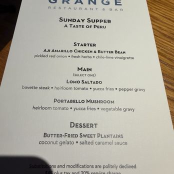 Grange Restaurant & Bar - Prix fixe menu - New American Near Me - Sacramento, California Grange Restaurant & Bar - Prix fixe menu - New American Near Me - Sacramento, California