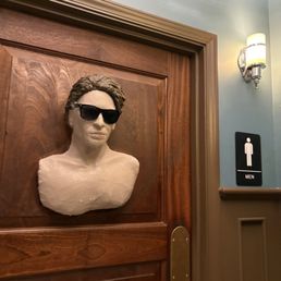 Men Bathroom Door Art