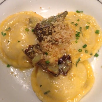 Catalyst Restaurant - Lobster ravioli with roasted artichokes - New American Near Me - Cambridge, Massachusetts