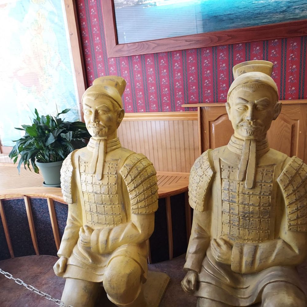 Statues in the foyer