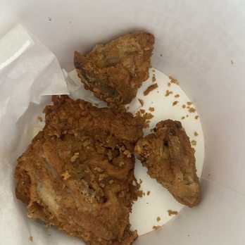 KFC - Regular on bottom left, 2 absurdly small pieces on top and right. With 5 other big pieces, this cost us 20 dollars. - Fast Food Near Me - Diamond Bar, California