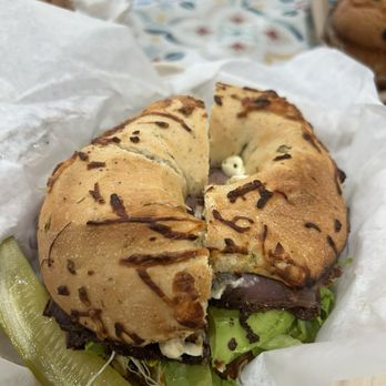 Bagel Time - Roast beef bagel on jalapeño bagel - Coffee & Tea Near Me - Moreno Valley, California Bagel Time - Roast beef bagel on jalapeño bagel - Coffee & Tea Near Me - Moreno Valley, California