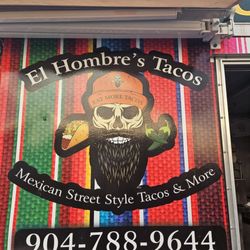 El Hombres Taco - Logo with number and email