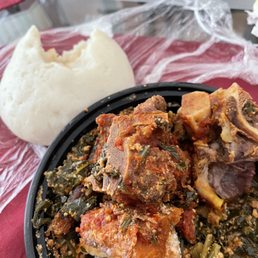Egusi stew (goat & fish)