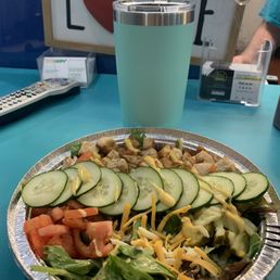 Grilled chicken salad with honey mustard Grilled chicken salad with honey mustard