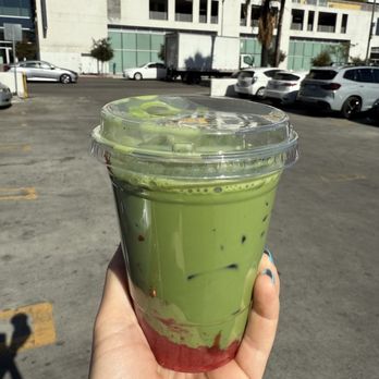 DAMO - Strawberry matcha in the parking lot. - Coffee & Tea Near Me - Los Angeles, California DAMO - Strawberry matcha in the parking lot. - Coffee & Tea Near Me - Los Angeles, California