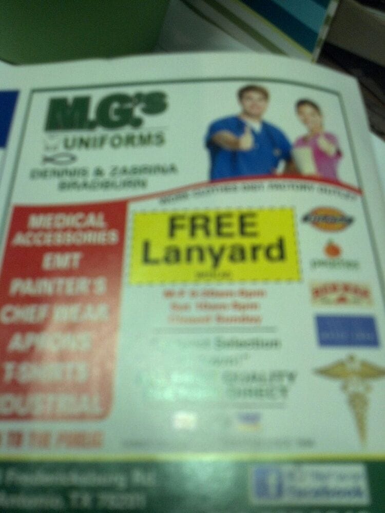 MG UNIFORMS Updated September 2024 1818 Fredericksburg Rd, San