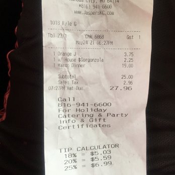 Jasper's Restaurant - My ONLY bad review. I got charged extra for my salad when waiter said it was free. HORRIBLE service - Italian Near Me - Kansas City, Missouri Jasper's Restaurant - My ONLY bad review. I got charged extra for my salad when waiter said it was free. HORRIBLE service - Italian Near Me - Kansas City, Missouri