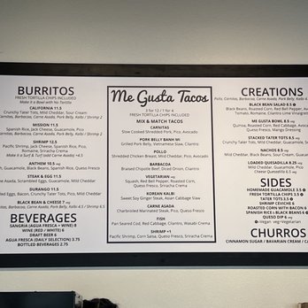 Me Gusta Tacos - Menu - Tacos Near Me - Henderson, Nevada Me Gusta Tacos - Menu - Tacos Near Me - Henderson, Nevada