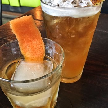El Camino - Smoked old fashioned and one of their specialty drinks w tequila, pineapple and Negro Modelo (tasted like fall). - Cocktail Bars Near Me - Delray Beach, Florida