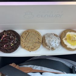 Crumbl - Hudson Oaks - Chocolate cake batter, peanut butter, oatmeal cookie with icing, lemon cheesecake cookies