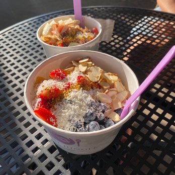 Acai Jungle Cafe - These are 2 acai bowl with bananas, assorted fruit, Almonds and bee pollen! - Sandwiches Near Me - Burbank, California Acai Jungle Cafe - These are 2 acai bowl with bananas, assorted fruit, Almonds and bee pollen! - Sandwiches Near Me - Burbank, California
