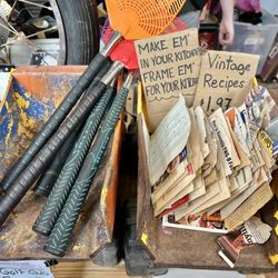 Rusty Rats Antiques & Vintage - Recipes and flyswatters