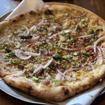 Blackbird Woodfire - Specialty Pizza: Asparagus & Béchamel sauce Pizza $10 - Pizza Near Me - Fargo, North Dakota Blackbird Woodfire - Specialty Pizza: Asparagus & Béchamel sauce Pizza $10 - Pizza Near Me - Fargo, North Dakota