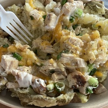 The Toss Up - Loaded potato with chicken - Salad Near Me - Gardena, California The Toss Up - Loaded potato with chicken - Salad Near Me - Gardena, California