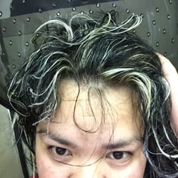 After highlights my hair