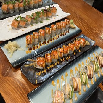 Sen Sushi - Tiger roll, truffle salmon roll, salmon tempura crab roll, mixed roll - Sushi Bars Near Me - Rosemead, California