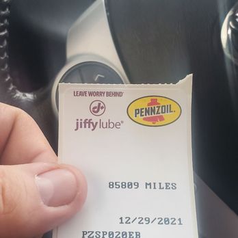 Jiffy Lube Oil Change - This is the only thing I received never gave me a recipe - Auto Repair Near Me - Redlands, California