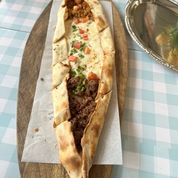 Miss Cafe - Ground Beef Pide Chicken Pide Mozzarella Pide - Turkish Near Me - Seattle, Washington Miss Cafe - Ground Beef Pide Chicken Pide Mozzarella Pide - Turkish Near Me - Seattle, Washington