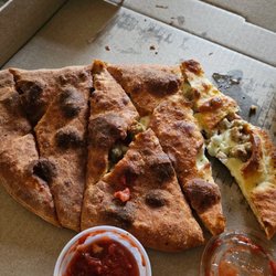 Palio's Pizza Cafe - Royse City - Burnt and flat Stromboli