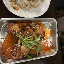 Thaitalian Infusion Cuisine - Tuk tuk wings and pad ka prow - friend loved it