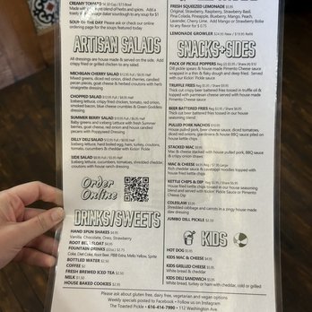 The Toasted Pickle - Menu back side - Sandwiches Near Me - Grand Haven, Michigan The Toasted Pickle - Menu back side - Sandwiches Near Me - Grand Haven, Michigan