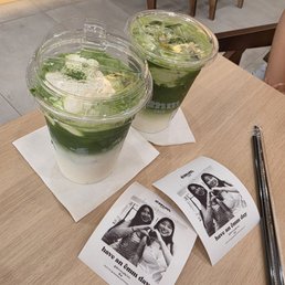 Matcha einspanner + avocado matcha