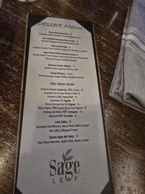 Menu photo 1 Sage Leaf Reno, NV