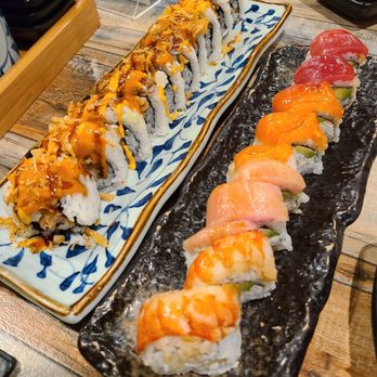 J & C House - Golden Dragon Roll (left) Rainbow Roll (right) - Sushi Bars Near Me - Riverton, Utah
