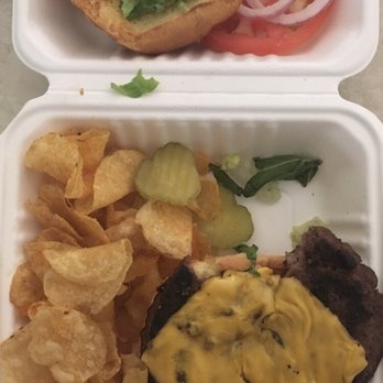 Cowboy Jack's - "Cowboy burger" with bite taken out!! - Sports Bars Near Me - Minneapolis, Minnesota