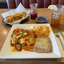 This is the Enchilada Vegetarian #155 and it is VERY good!  The vegetables are grilled to perfection and the cheese inside is perfect!