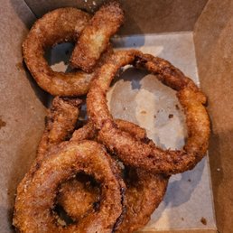Burnt onion rings