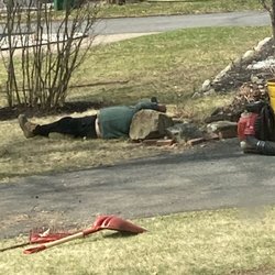 Mike's Landscaping Company of the Northshore - drove up to house on April 5th at 12:17pm to find this. Had no clue they were even coming that day to "work".