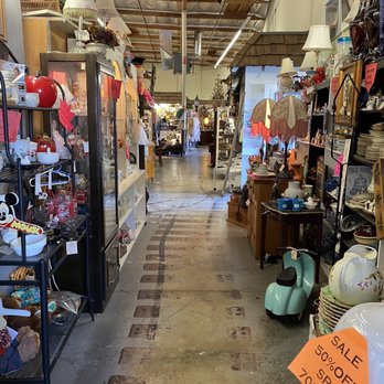 Granny's Attic Antique Mall - The back side, near the doorway to the backyard where they sell outdoor furniture and stuff (not pictured) - Antiques Near Me - Temecula, California