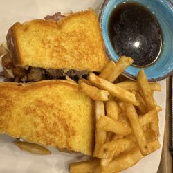 Mama's Grill - Prime rib grilled cheese and fries