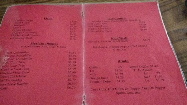 Menu photo 3 Mama Josie's Cafe Terral, OK
