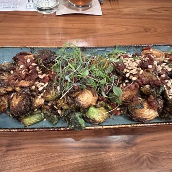 The Lab Collaborative - Bourbon Maple Bacon Brussel sprouts - New American Near Me - Oceanside, California The Lab Collaborative - Bourbon Maple Bacon Brussel sprouts - New American Near Me - Oceanside, California