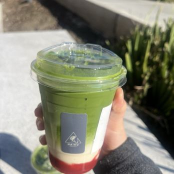 Haiku Teahouse - Strawberry Matcha Latte, 16 oz - Bubble Tea Near Me - San Jose, California