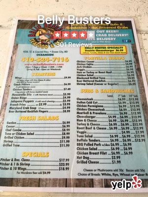 Menu photo 5 Belly Busters Ocean City, MD