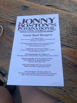 Menu photo 2 Jonny Boston's International Newmarket, NH