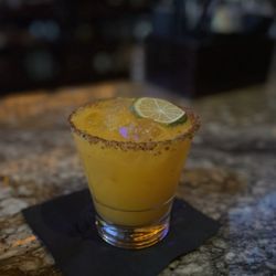 Copper Shaker - 20/20 comprised tanteo jalapeño tequila, Salerno blood orange, carrot, lime, orange, agave