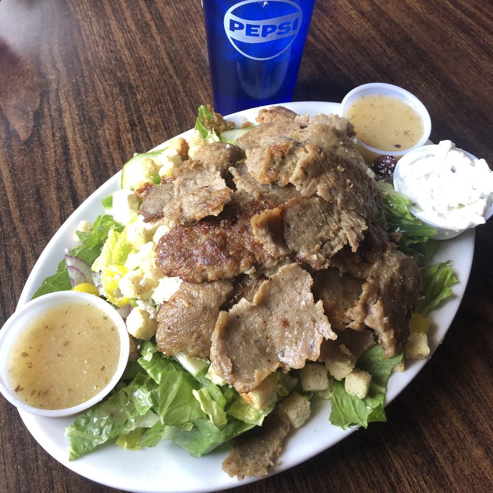 LC's Pub - Gyro Salad - loaded with enough leftover for dinner tonight - Pubs Near Me - Caseyville, Illinois LC's Pub - Gyro Salad - loaded with enough leftover for dinner tonight - Pubs Near Me - Caseyville, Illinois