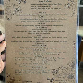 Malai Thai Street Eats - lunch menu - Thai Near Me - Houston, Texas