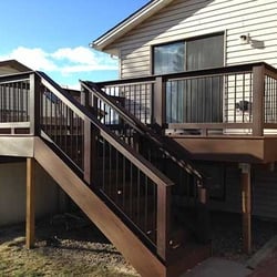 National Home Improvement - Completed deck/patio for a home. Included stair lighting.