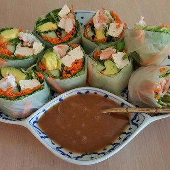 Tina's Garden Cafe - Combo Roll has shrimp, avocado, and tofu. - Thai Near Me - Hilo, Hawaii Tina's Garden Cafe - Combo Roll has shrimp, avocado, and tofu. - Thai Near Me - Hilo, Hawaii