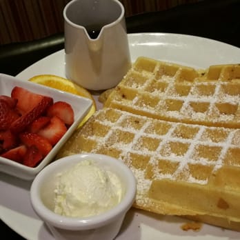 Brass Fork - Belgium waffles with strawberries on the side. - Cafes Near Me - Henderson, Nevada Brass Fork - Belgium waffles with strawberries on the side. - Cafes Near Me - Henderson, Nevada