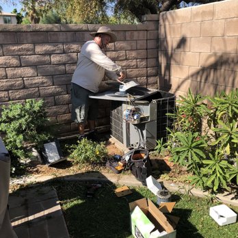 Better Air - Checking the A/C unit. - Heating & Air Conditioning/HVAC Near Me