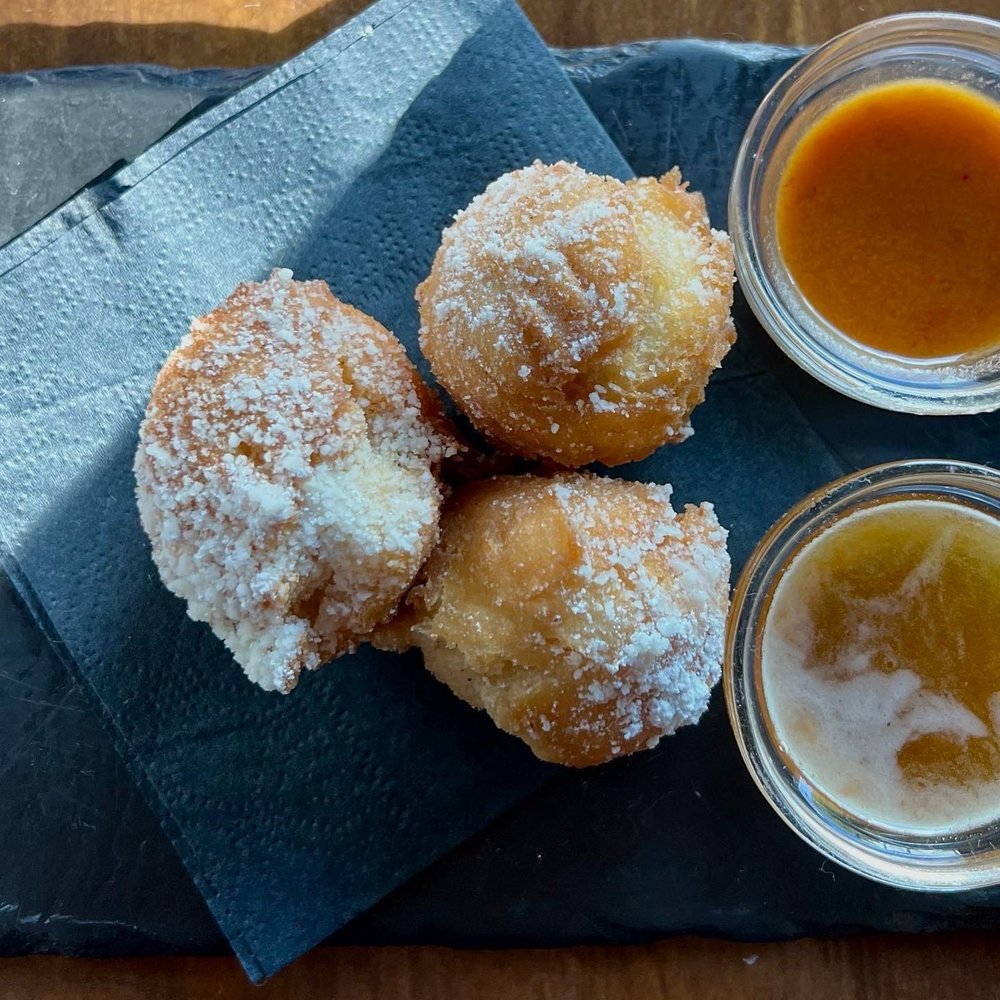 Little Pearl - Doughnuts with caramel lobster and fermented honey sauce - New American Near Me - Key West, Florida